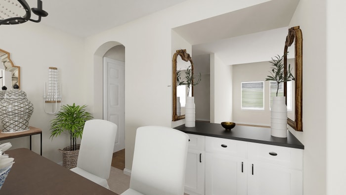 Slipcovered Dining Chairs: Classic Traditional Dining Room Design View 4 By Spacejoy