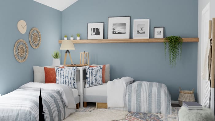 The Perfect Twins Room: Modern Transitional Kid's Room Design View 4 By Spacejoy