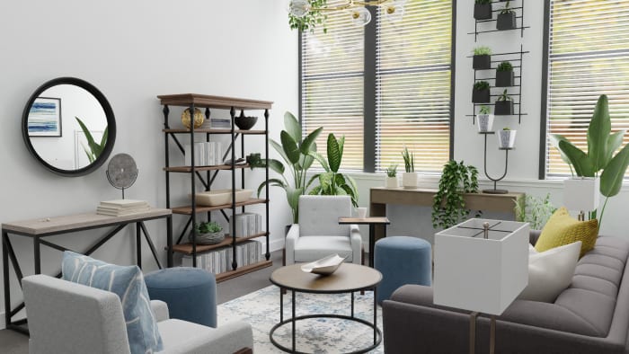 An Urban-Eclectic Living Room Suited for Plant Lovers Design View 3 By Spacejoy
