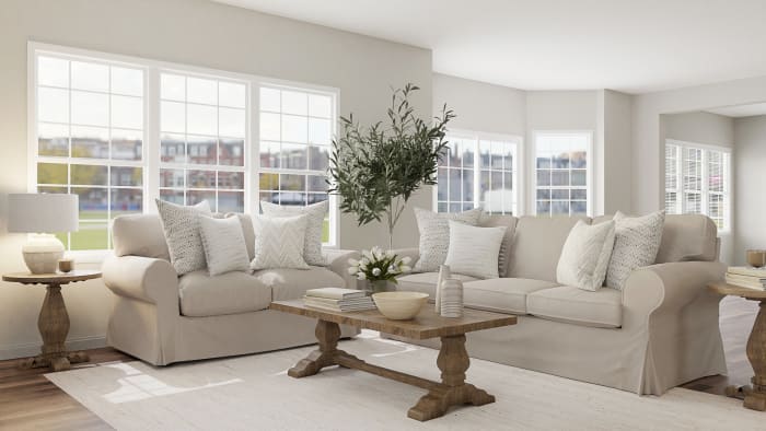 Inviting & Calming Classic Living Room Design View 2 By Spacejoy