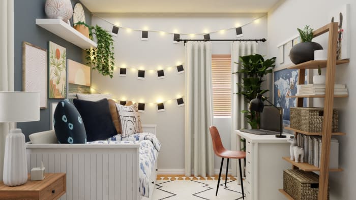 A Super Fun & Creative Boho-Eclectic Style Kids Bedroom Design View 3 By Spacejoy