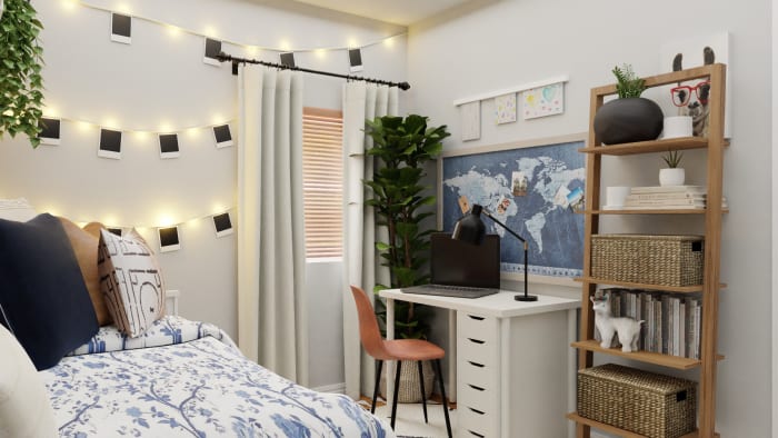 A Super Fun & Creative Boho-Eclectic Style Kids Bedroom Design View 5 By Spacejoy