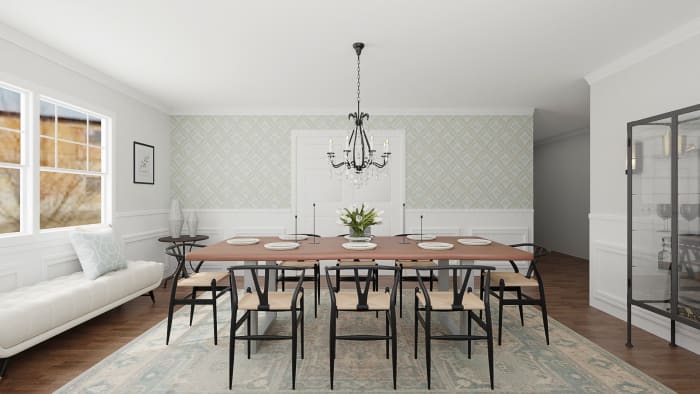 A Royal-Inspired Modern Dining Room Design View 4 By Spacejoy