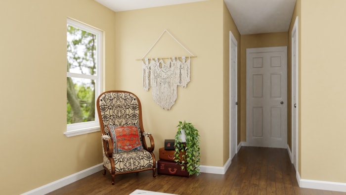 A Modern and Eclectic Bedroom with Boho Touches Design View 2 By Spacejoy