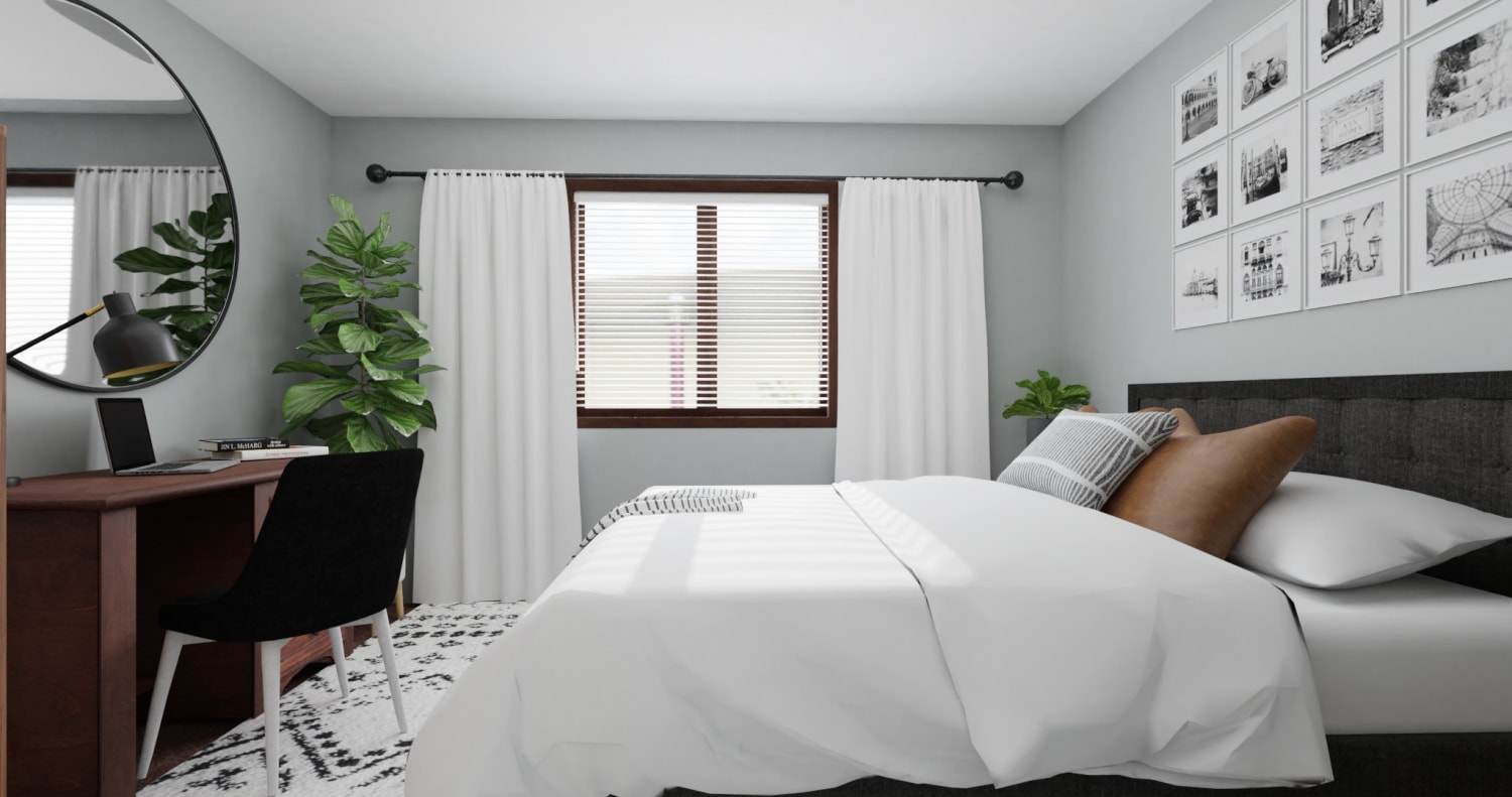 Dorm Room Idea: Urban Minimalist Bedroom Design By Spacejoy
