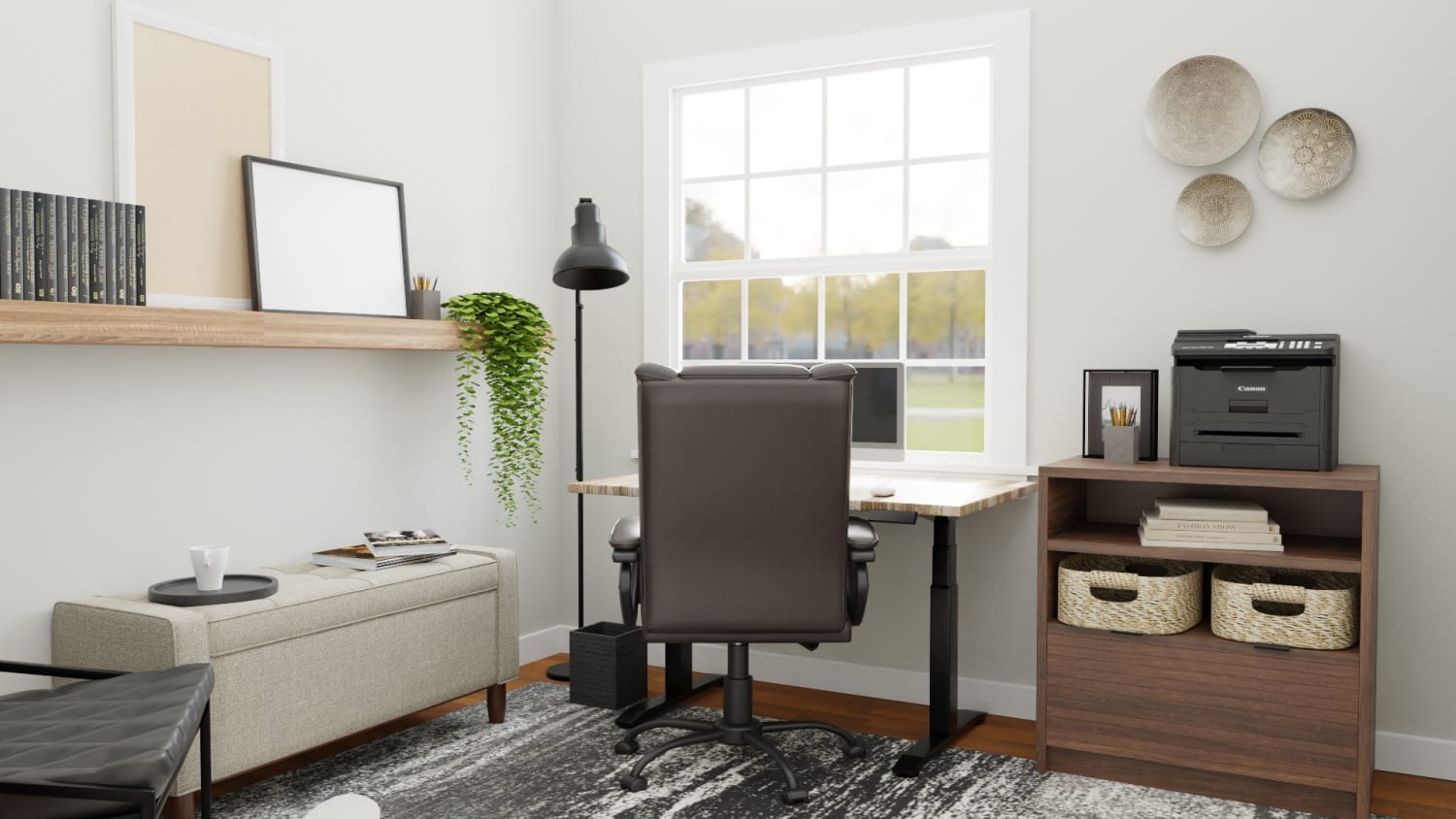 Masculine Spaces: Modern Industrial Home Office Design By Spacejoy