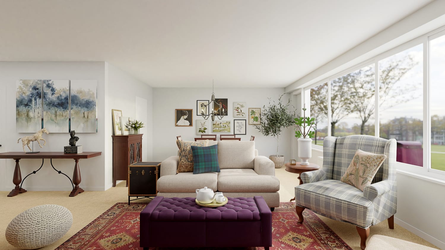 An Inspiring Classic Eclectic Living Room Design By Spacejoy