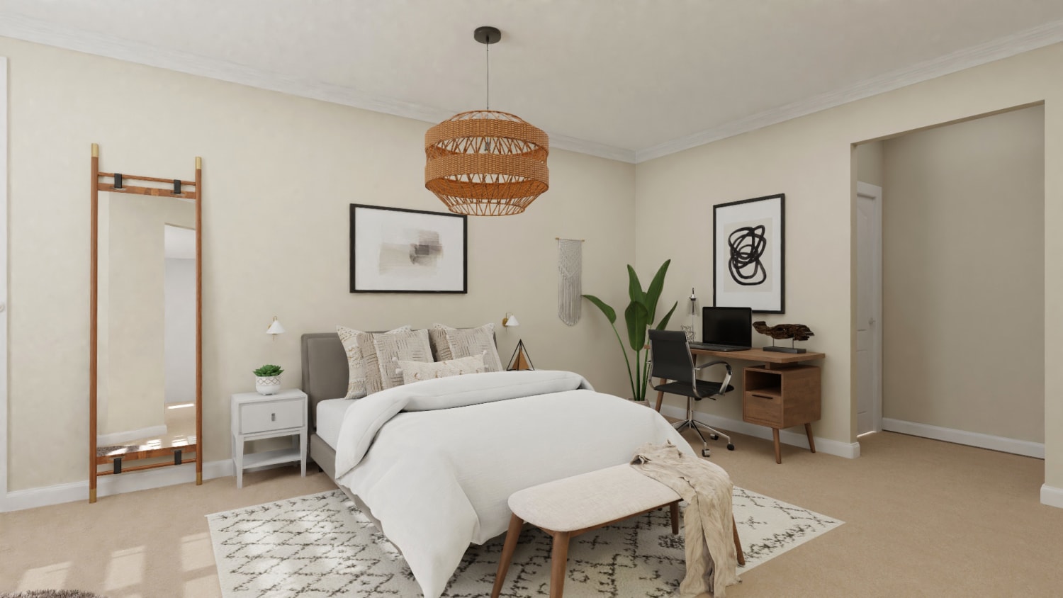 A Bedroom Worthy of Boho Wall-of-Fame Design By Spacejoy
