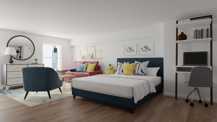 The Bolder the Better: Urban Eclectic Studio Design View 2 By Spacejoy