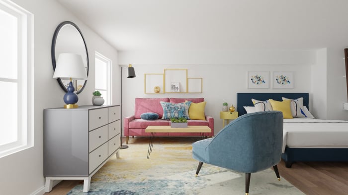 The Bolder the Better: Urban Eclectic Studio Design View 3 By Spacejoy
