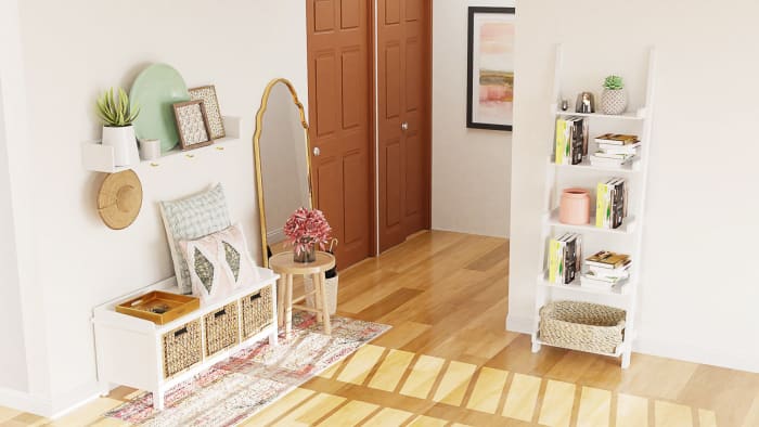 Ample Storage Entry: Traditional Farmhouse Design View 3 By Spacejoy