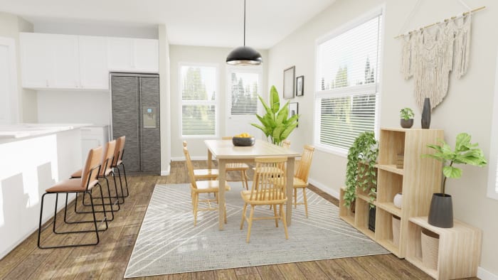 Blonder Woods: Boho Eclectic Dining Room Design View 3 By Spacejoy
