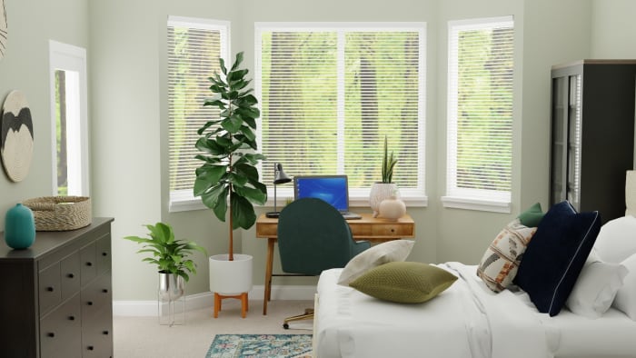 Transitional Glam Bedroom for Tweens With Emerald Accents Design View 3 By Spacejoy
