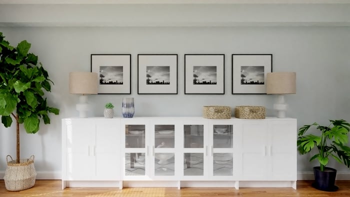 Mid Century Modern Dining Room with Gallery Design View 4 By Spacejoy