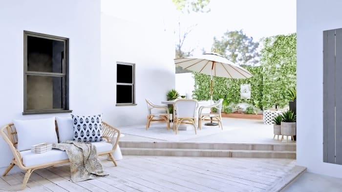Coastal Entryway Casual Summer Haven Patio Design Design View 5 By Spacejoy