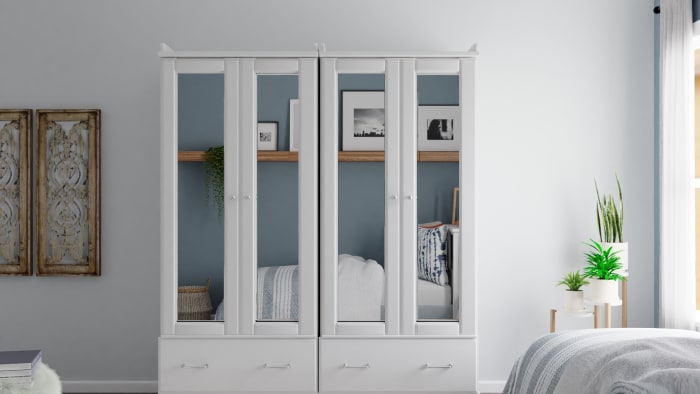 The Perfect Twins Room: Modern Transitional Kid's Room Design View 2 By Spacejoy