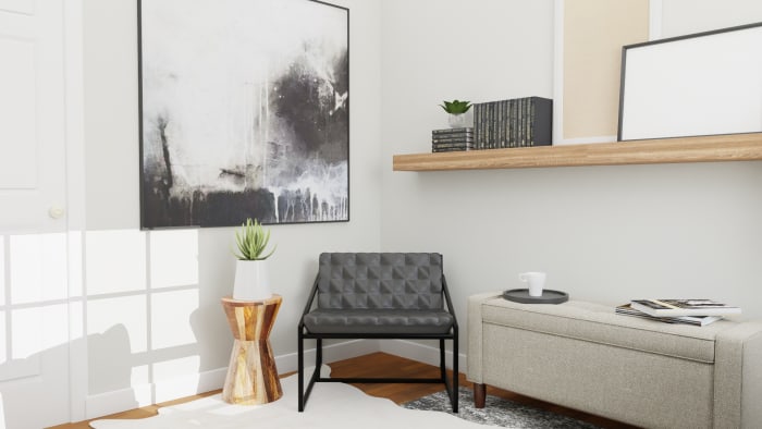 Masculine Spaces: Modern Industrial Home Office Design View 4 By Spacejoy
