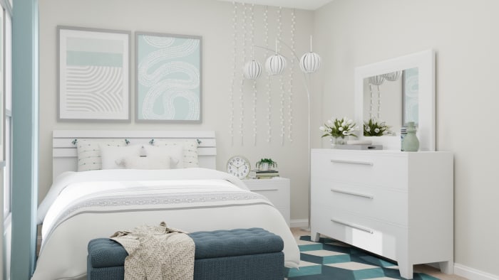 Modern Transitional Kids Bedroom Designed for Blue Dreams Design View 2 By Spacejoy