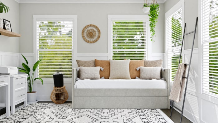 A Modern Boho Multi-Functional Home Office Design View 4 By Spacejoy