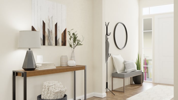 A Modern Rustic Entryway to Inspire Inner Peace Design View 3 By Spacejoy