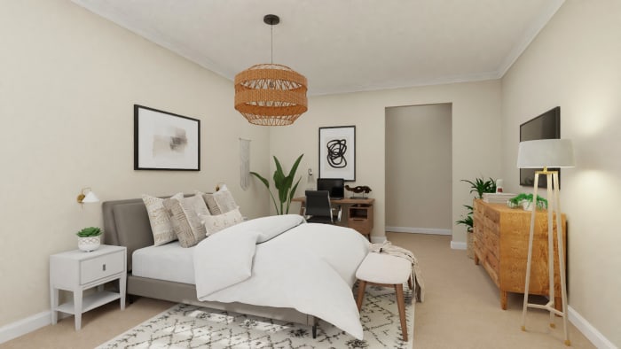A Bedroom Worthy of Boho Wall-of-Fame Design View 3 By Spacejoy