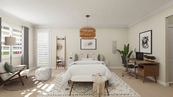 A Bedroom Worthy of Boho Wall-of-Fame Design View 4 By Spacejoy
