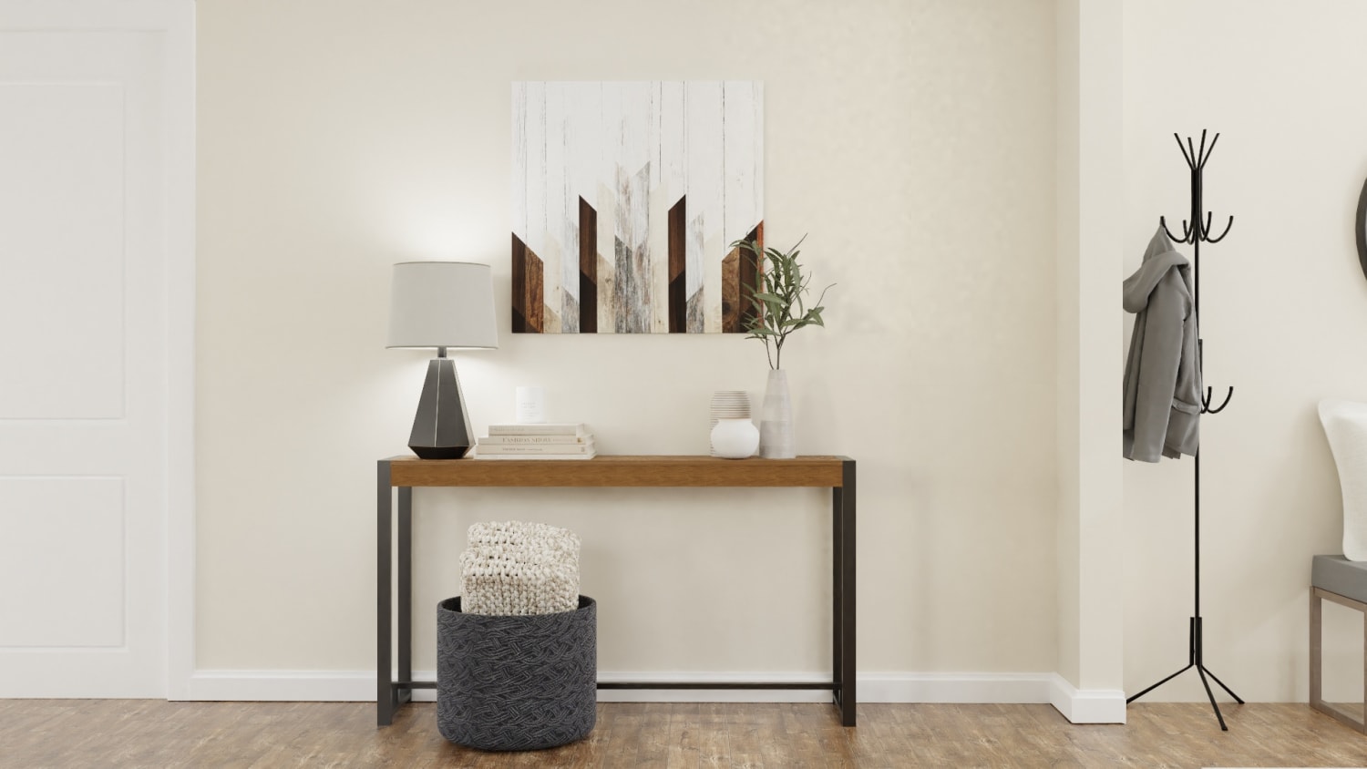 A Modern Rustic Entryway to Inspire Inner Peace Design By Spacejoy