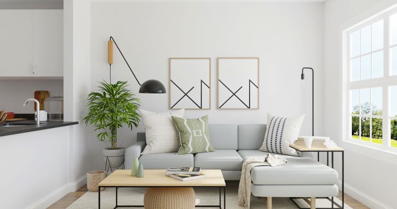 white walls for small living room