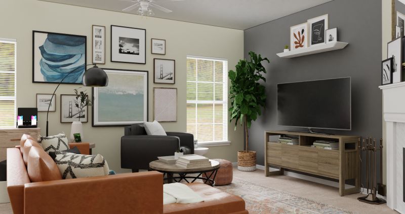 gallery wall for small living room idea