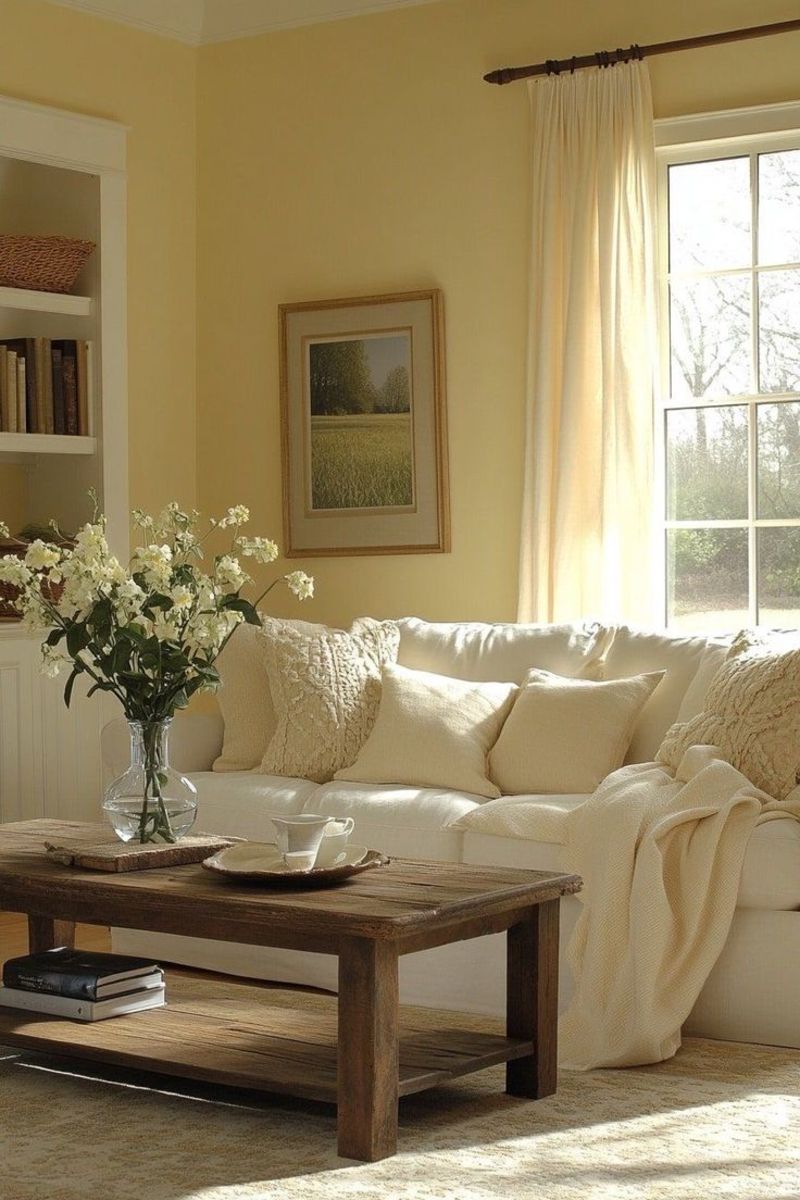 Buttery Yello Living Room Design