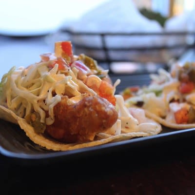 Beer Battered Fish Street Tacos.