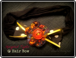 Upcycled Tights Hair Bow Upcycled Tights Hair Bow