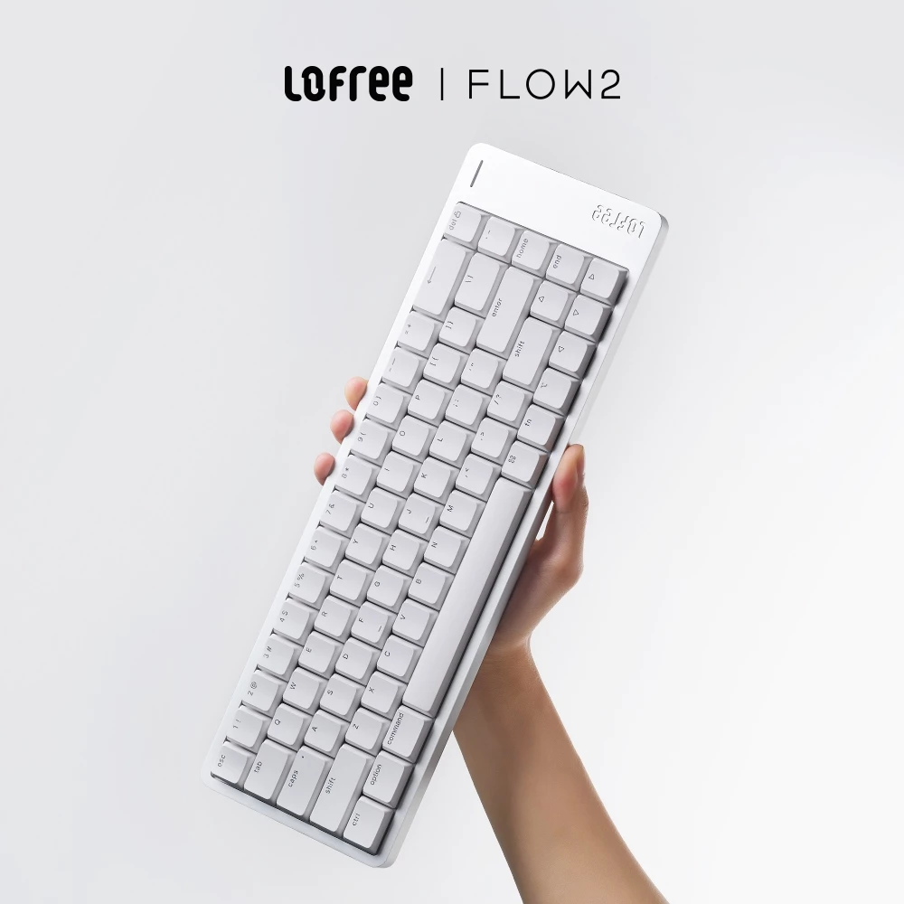 คีย์บอร์ดไร้สาย Lofree Flow2-100 Triple Mode Mechanical-Silver with Void switches