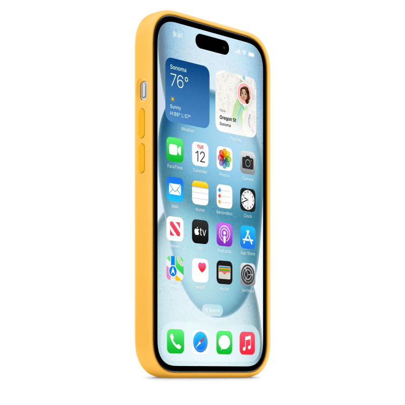 iPhone 15 Silicone Case with MagSafe - Sunshine 6