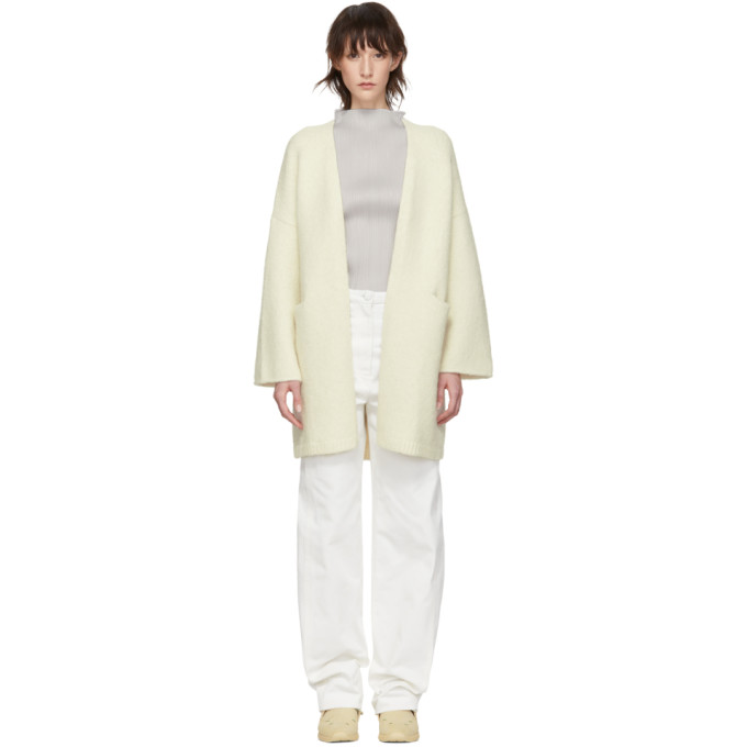 lauren manoogian white open cardigan