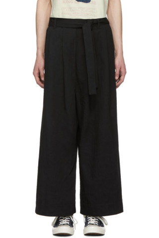 Naked Famous Denim SSENSE Exclusive Black Oxford Trousers SSENSE