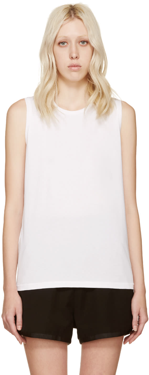 Acne Studios White Bye Tank Top