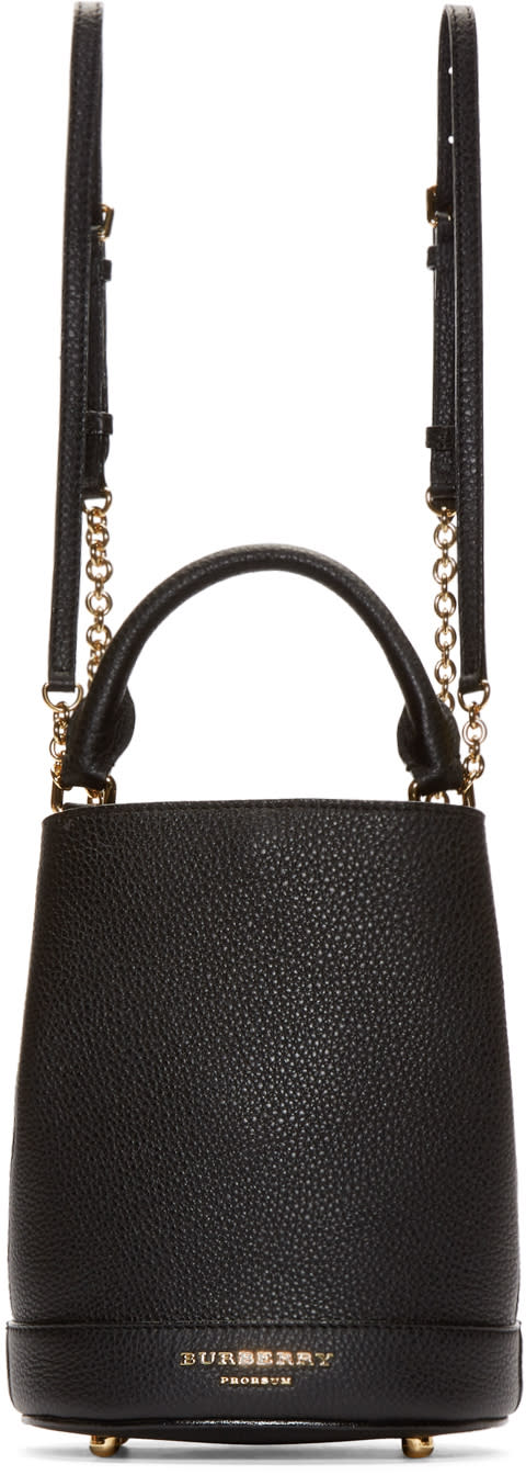Burberry Prorsum Black Leather Small Bucket Bag Burberry Prorsum Black Leather Small Bucket Bag