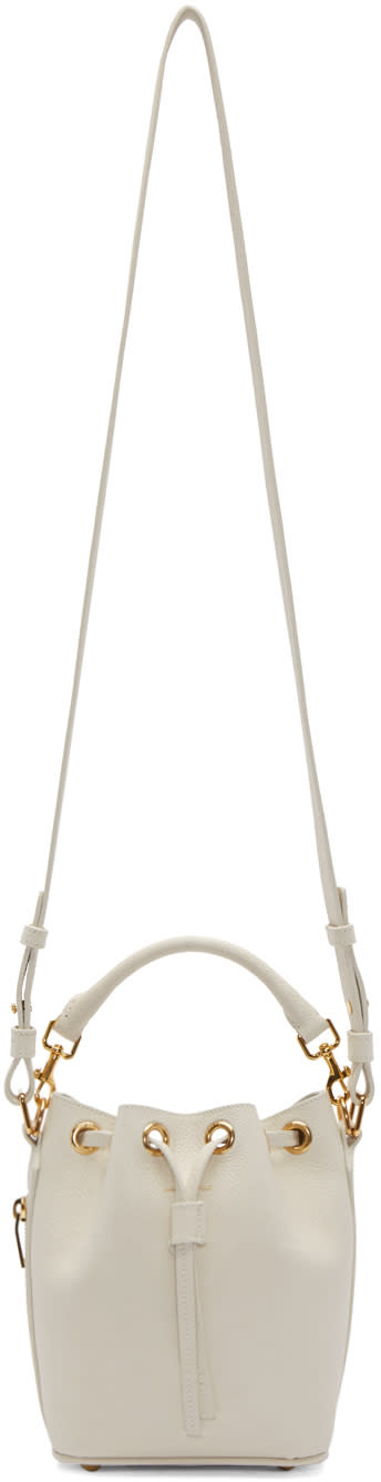 Saint Laurent White Small Emmanuelle Bucket Bag