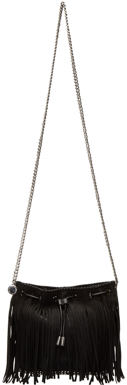 Stella Mccartney Black Fringed Falabella Bucket Bag Stella Mccartney Black Fringed Falabella Bucket Bag