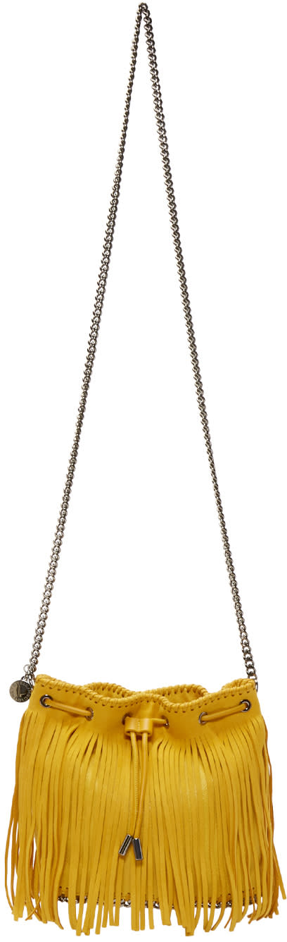 Stella Mccartney Yellow Fringed Falabella Bucket Bag Stella Mccartney Yellow Fringed Falabella Bucket Bag
