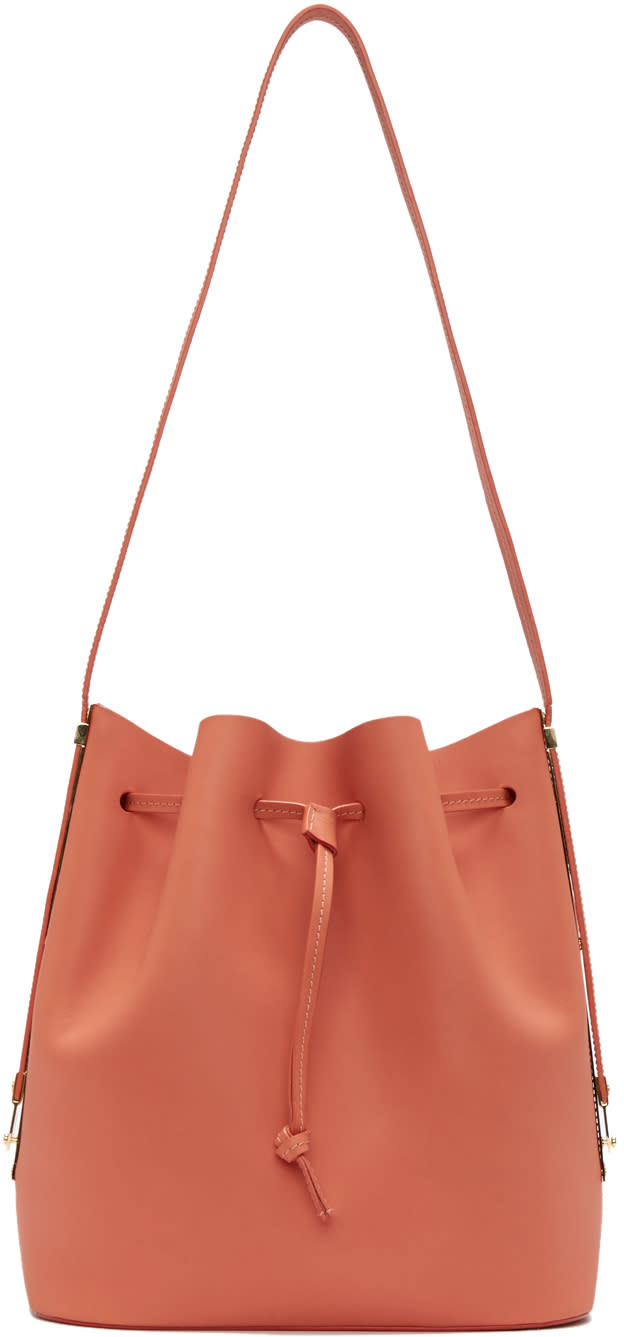 Sophie Hulme Pink Leather Gibson Bucket Bag