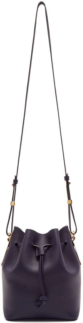 Sophie Hulme Navy Small Nelson Bucket Bag Sophie Hulme Navy Small Nelson Bucket Bag