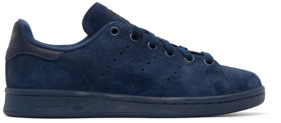 Adidas Originals Navy Suede Stan Smith Sneakers