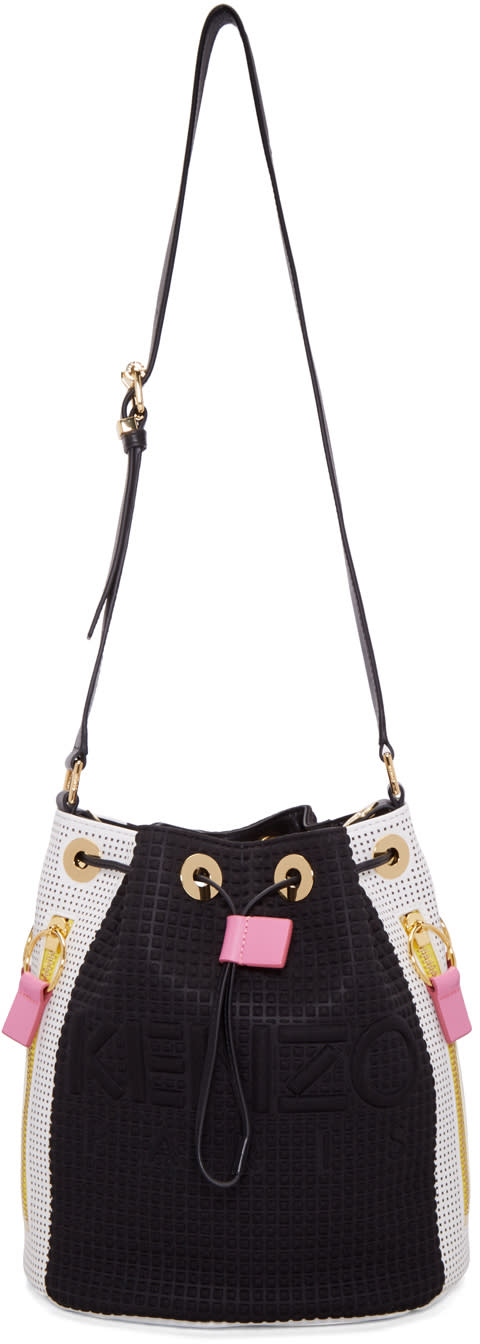 Kenzo Black and White Kombo Bucket Bag