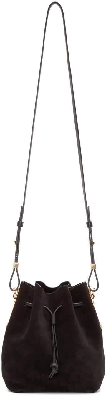 Sophie Hulme Black Suede Nelson Bucket Bag Sophie Hulme Black Suede Nelson Bucket Bag
