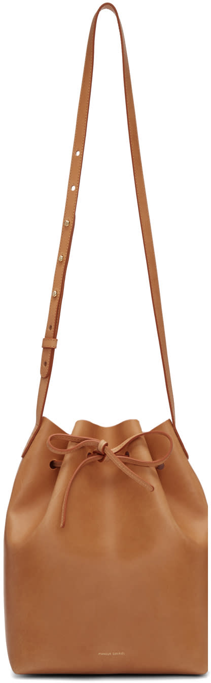 Mansur Gavriel Tan Leather Bucket Bag