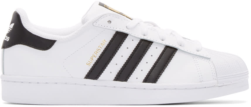 Adidas Originals White and Black Superstar Sneakers