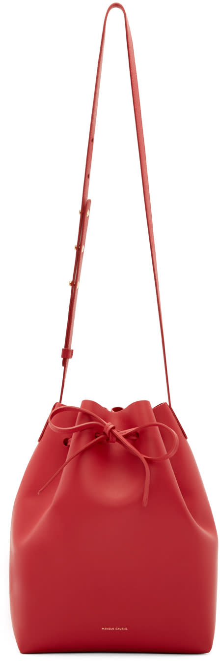 Mansur Gavriel Red Bucket Bag