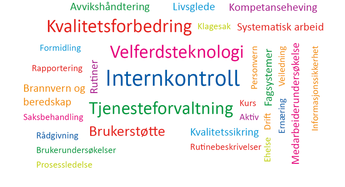 Ordsky oppgaver for Enhet for service og internkontroll